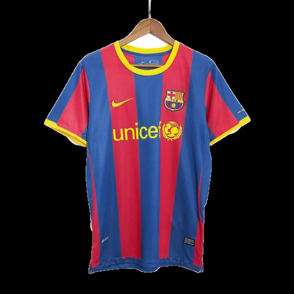 Retro XAVI #6 2010/11 Barcelona Home Soccer Jersey – back view