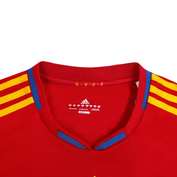 Retro XAVI #8 2010 Spain Home Soccer Jersey – back view