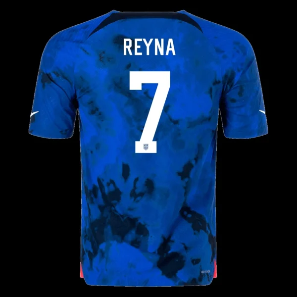 REYNA #7 USA Away Soccer Jersey 2022 – Player Version – front view