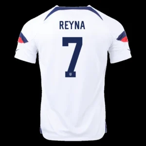 REYNA #7 USA Home Soccer Jersey 2022 – Fan Version – front view