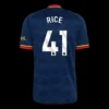 RICE #41 Arsenal Away Soccer Jersey 2026/27 – Fan Version – back view