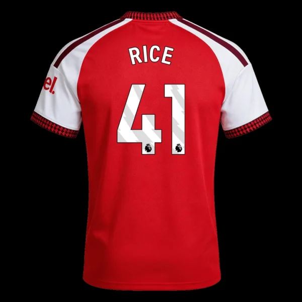 RICE #41 Arsenal Home Soccer Jersey 2026/27 – Fan Version – back view