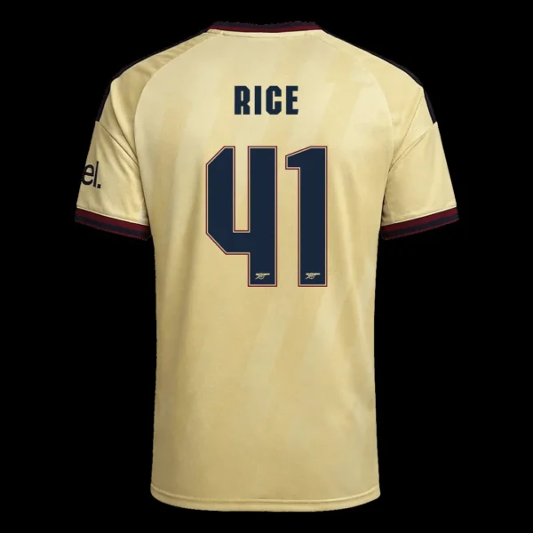 RICE #41 Arsenal Third Away Soccer Jersey 2026/27 – UCL Player Version – back view