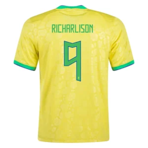 richarlison-9-brazil-home-soccer-jersey-2022-fan-version-197192-01 RICHARLISON #9 Brazil Home Soccer Jersey 2022 โ Fan Version โ front view