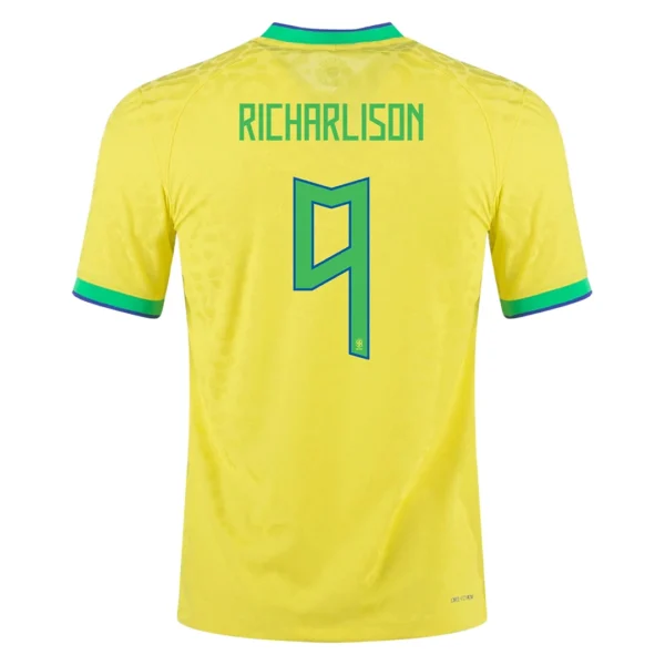 richarlison-9-brazil-home-soccer-jersey-2022-player-version-197219-01 RICHARLISON #9 Brazil Home Soccer Jersey 2022 β Player Version β front view