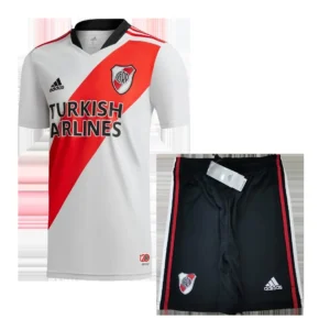 River Plate Home Soccer Jersey Kit(Jersey+Shorts+Socks) 2021/22 – Fan Version – front view