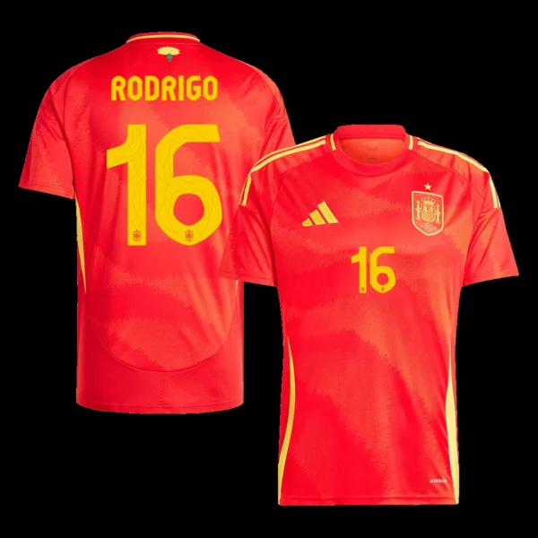 rodrigo-16-spain-home-soccer-jersey-euro-fan-version-01 RODRIGO #16 Spain Home Soccer Jersey Euro β Fan Version β front view