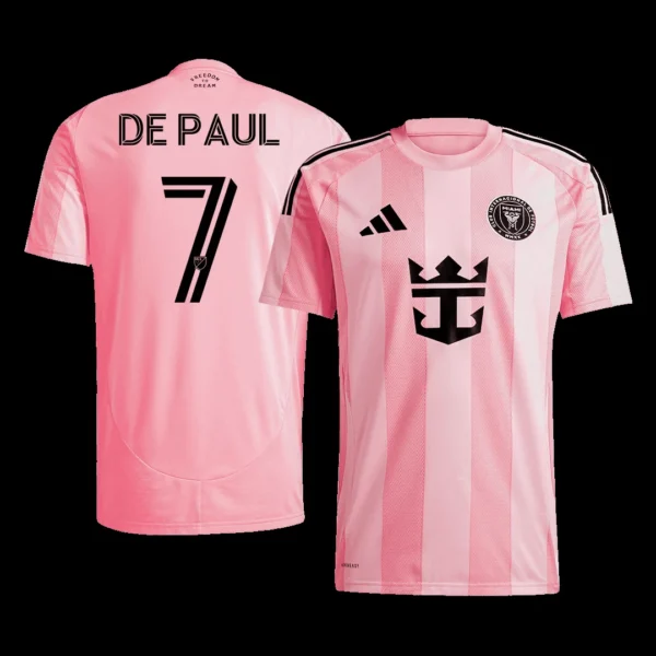Rodrigo De Paul #7 Inter Miami CF Home Soccer Jersey 2025 – Fan Version – front view
