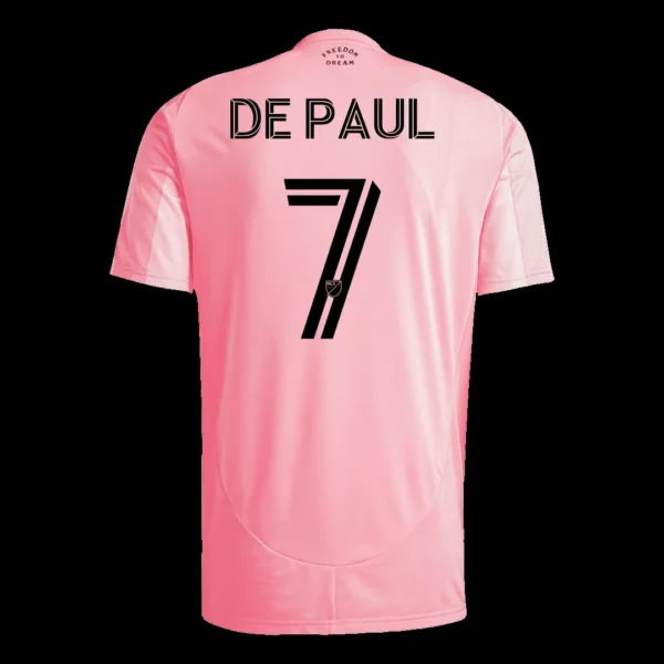 Rodrigo De Paul #7 Inter Miami CF Home Soccer Jersey 2025 – Fan Version – jersey details
