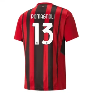 ROMAGNOLI #13 AC Milan Home Soccer Jersey 2021/22 – Fan Version – front view