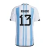 ROMERO #13 Argentina 3 Stars Home Soccer Jersey 2022 – Player Version – front view