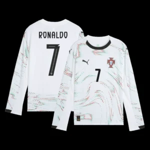 ronaldo-7-portugal-away-long-sleeve-soccer-jersey-2025-fan-version-01 RONALDO #7 Portugal Away Long Sleeve Soccer Jersey 2025 โ Fan Version โ front view