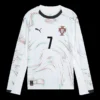 RONALDO #7 Portugal Away Long Sleeve Soccer Jersey 2025 – Fan Version – back view