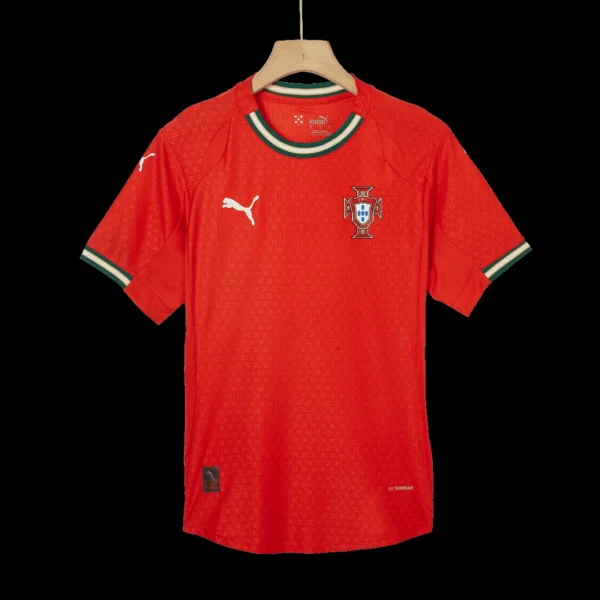 RONALDO #7 Portugal Home Soccer Jersey 2025 – Player Version – badge and fabric details