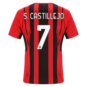 S. CASTILLEJO #7 AC Milan Home Soccer Jersey 2021/22 – Fan Version – front view