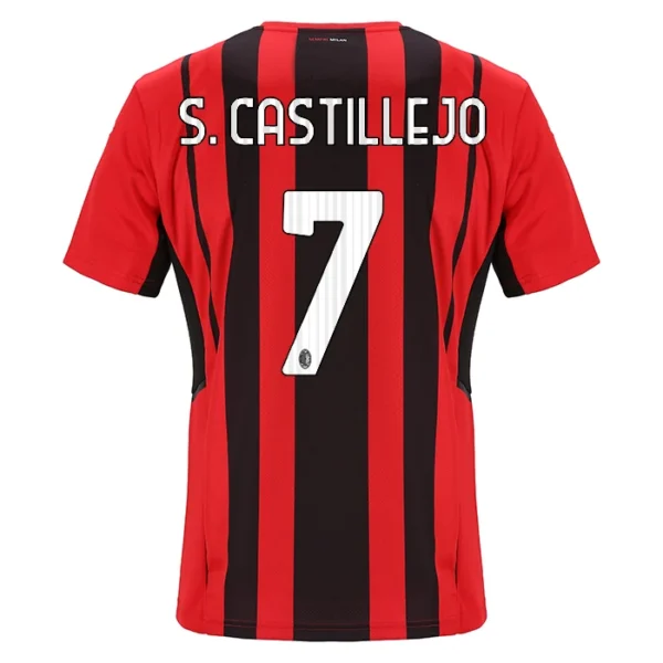 S. CASTILLEJO #7 AC Milan Home Soccer Jersey 2021/22 – Fan Version – front view