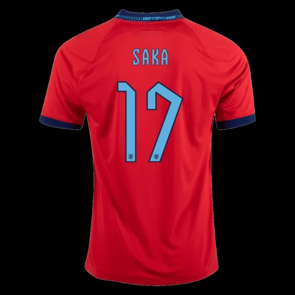 SAKA #17 England Away Soccer Jersey 2022 – Fan Version – front view