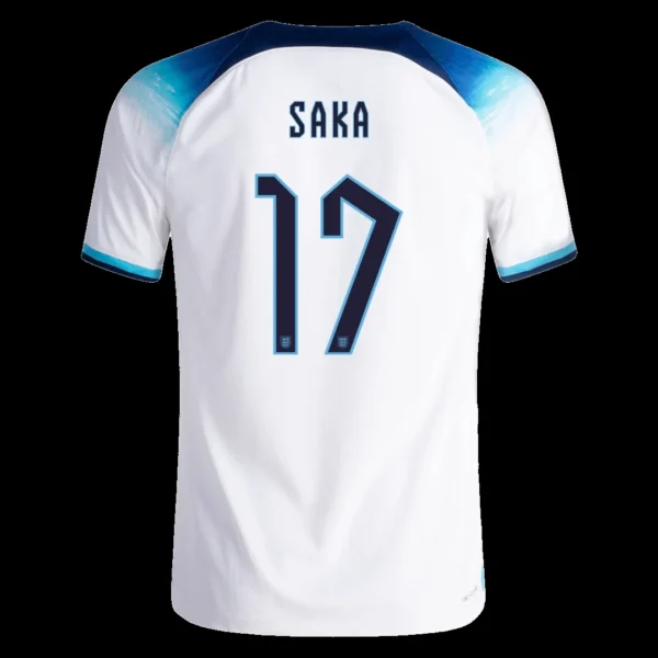 saka-17-england-home-soccer-jersey-2022-player-version-194821-01 SAKA #17 England Home Soccer Jersey 2022 β Player Version β front view