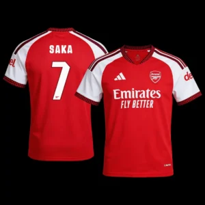 SAKA #7 Arsenal Home Soccer Jersey 2026/27 -UCL – Fan Version – front view