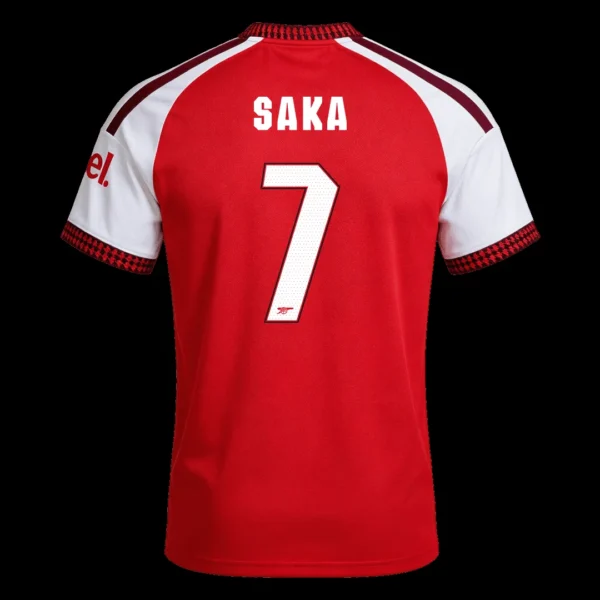 SAKA #7 Arsenal Home Soccer Jersey 2026/27 -UCL – Fan Version – back view