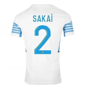SAKAI #2 Marseille Home Soccer Jersey 2021/22 – Fan Version – front view