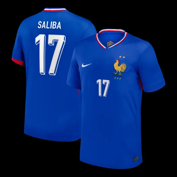 SALIBA #17 France Home Soccer Jersey – Fan Version – front view