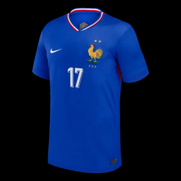SALIBA #17 France Home Soccer Jersey – Fan Version – back view