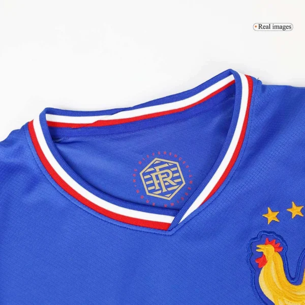 SALIBA #17 France Home Soccer Jersey – Fan Version – badge and fabric details