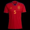 SERGIO #5 Spain Home Soccer Jersey 2022 – Fan Version – back view