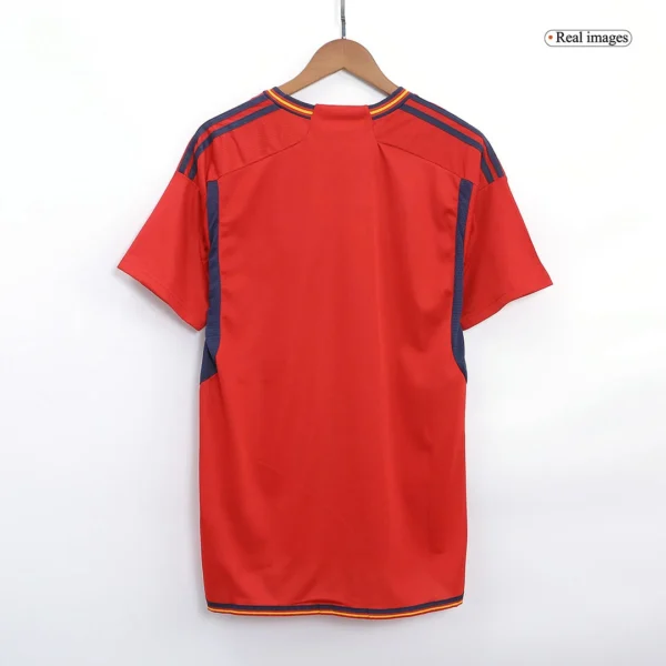 SERGIO #5 Spain Home Soccer Jersey 2022 – Fan Version – badge and fabric details