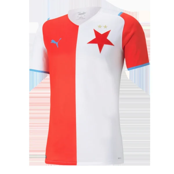 SK Slavia Praha Home Soccer Jersey 2021/22 – Fan Version – front view