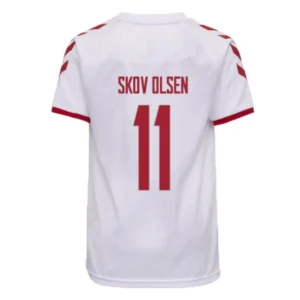 skov-olsen-11-denmark-away-soccer-jersey-2021-fan-version-131311-01 SKOV OLSEN #11 Denmark Away Soccer Jersey 2021 – Fan Version – front view