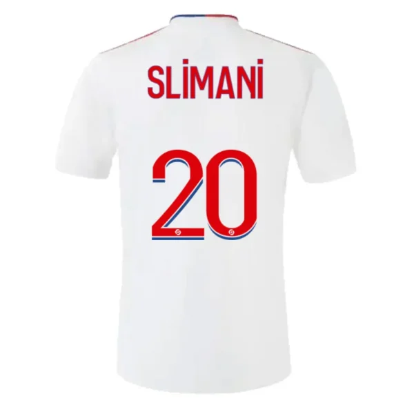 SLIMANI #20 Olympique Lyonnais Home Soccer Jersey 2021/22 – Fan Version – front view