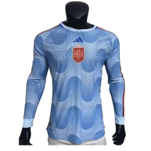 Spain Away Long Sleeve Soccer Jersey 2022 – Player Version – front view