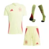 Spain Away Soccer Jersey Kit(Jersey+Shorts+Socks) Euro – Fan Version – back view