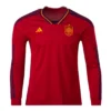 spain-home-long-sleeve-soccer-jersey-2022-fan-version-199322-01 Spain Home Long Sleeve Soccer Jersey 2022 β Fan Version β front view