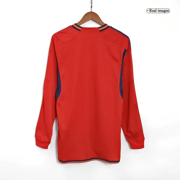 spain-home-long-sleeve-soccer-jersey-2022-fan-version-199322-04 Spain Home Long Sleeve Soccer Jersey 2022 β Fan Version β badge and fabric details
