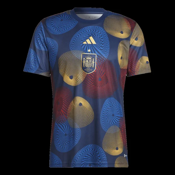 Spain Pre-Match Soccer Jersey 2022 – Fan Version – front view