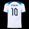 STERLING #10 England Home Soccer Jersey 2022 – Fan Version – front view