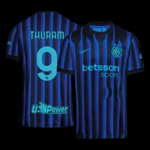 thuram-9-inter-milan-home-soccer-jersey-2025-26-fan-version-01 THURAM #9 Inter Milan Home Soccer Jersey 2025/26 โ Fan Version โ front view