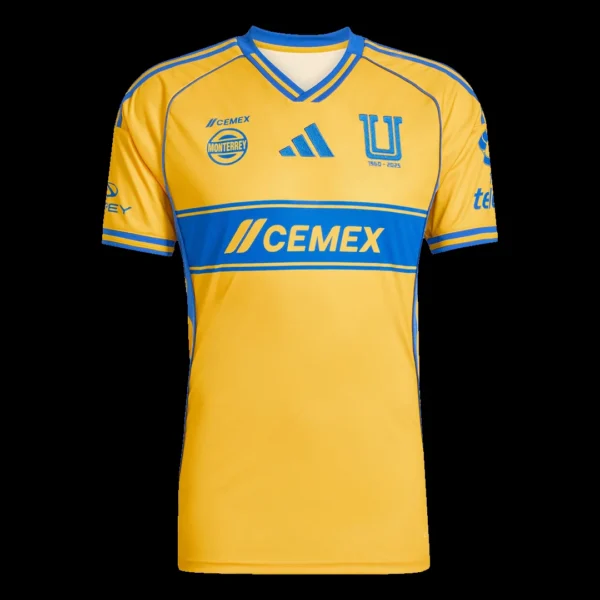 Tigres UANL Home Soccer Jersey 2025/26 – Fan Version – front view