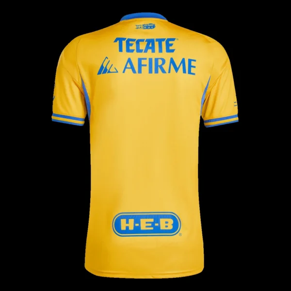 Tigres UANL Home Soccer Jersey 2025/26 – Fan Version – back view