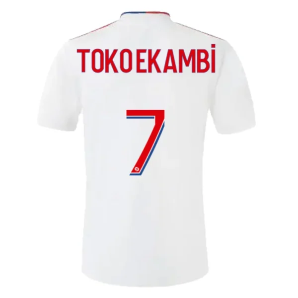 TOKOEKAMBI #7 Olympique Lyonnais Home Soccer Jersey 2021/22 – Fan Version – front view