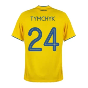 TYMCHYK #24 Ukraine Home Soccer Jersey 2020 – Fan Version – front view