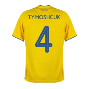 TYMOSHCUK #4 Ukraine Home Soccer Jersey 2020 – Fan Version – front view