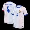 UPAMECANO #4 France Away Soccer Jersey – Fan Version – front view