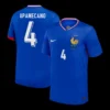 UPAMECANO #4 France Home Soccer Jersey – Fan Version – front view