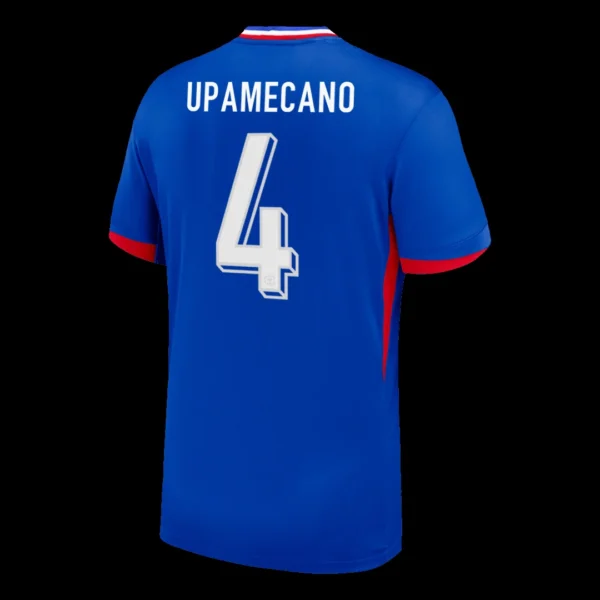 UPAMECANO #4 France Home Soccer Jersey – Fan Version – jersey details