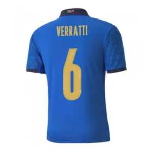 VERRATTI #6 Italy Home Soccer Jersey 2020 – Fan Version – front view