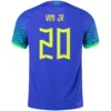 VINI JR #20 Brazil Away Soccer Jersey 2022 – Player Version – front view